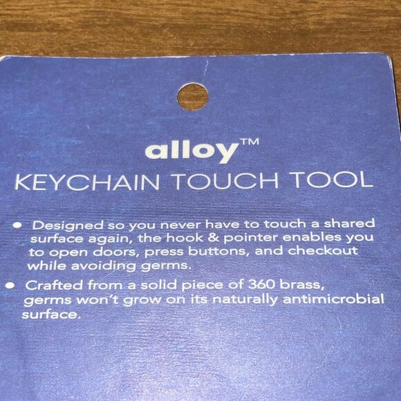 No-Touch Key New In Package Keyring Anti Microbial Brass Open Package Tagco - Picture 8 of 10